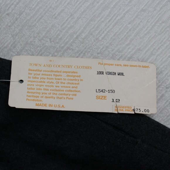 NWT Pendleton Womens Size 12 Modest A-Line Skirt Gray 100% Wool Everyday Wear - Picture 11 of 11